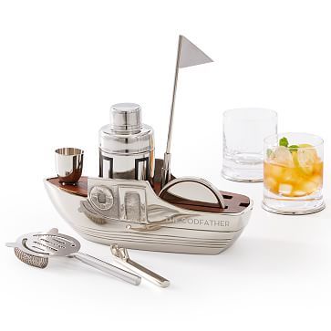 Silver Boat Bar Tool Set | Mark and Graham