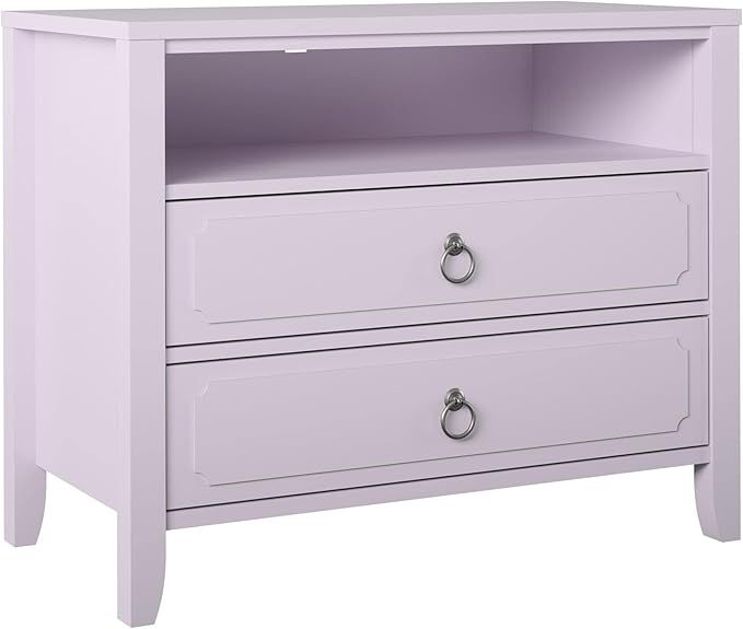 Novogratz Her Majesty 2 Drawer Nightstand, Lavender | Amazon (US)