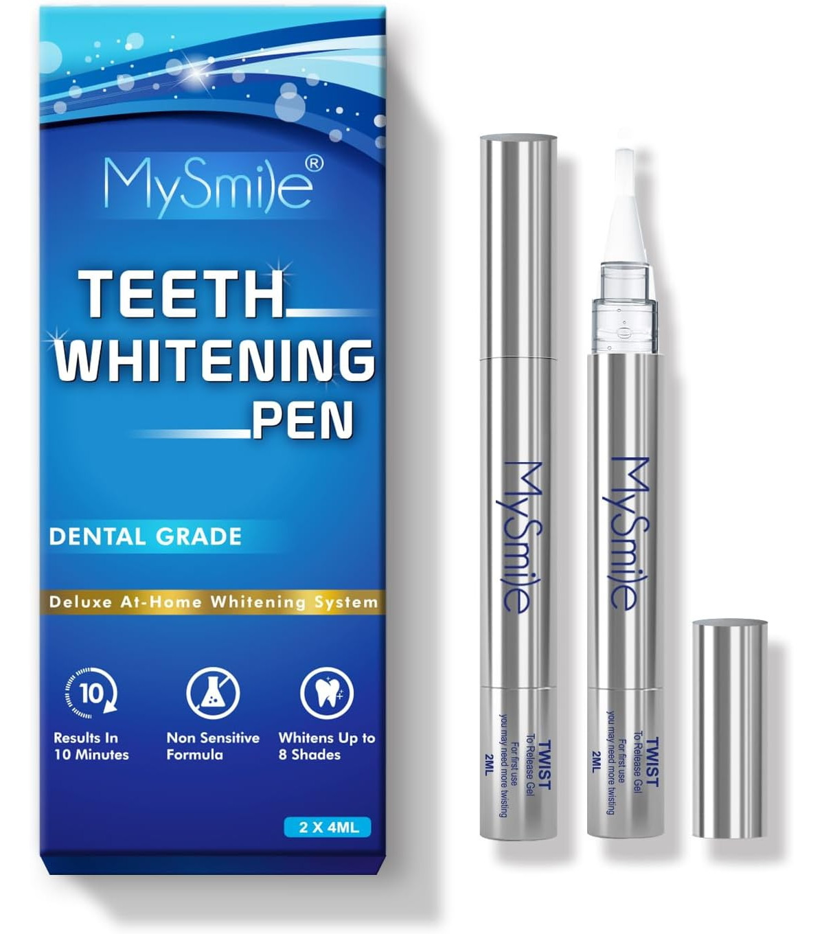 MySmile Teeth Whitening Pen Kit 14 Treatments - 2Pcs Non-Sensitive Teeth Whitening Gel Pen for Whiter Teeth - 8ML Tooth Whitening Gel with Strength Hy | Macy's