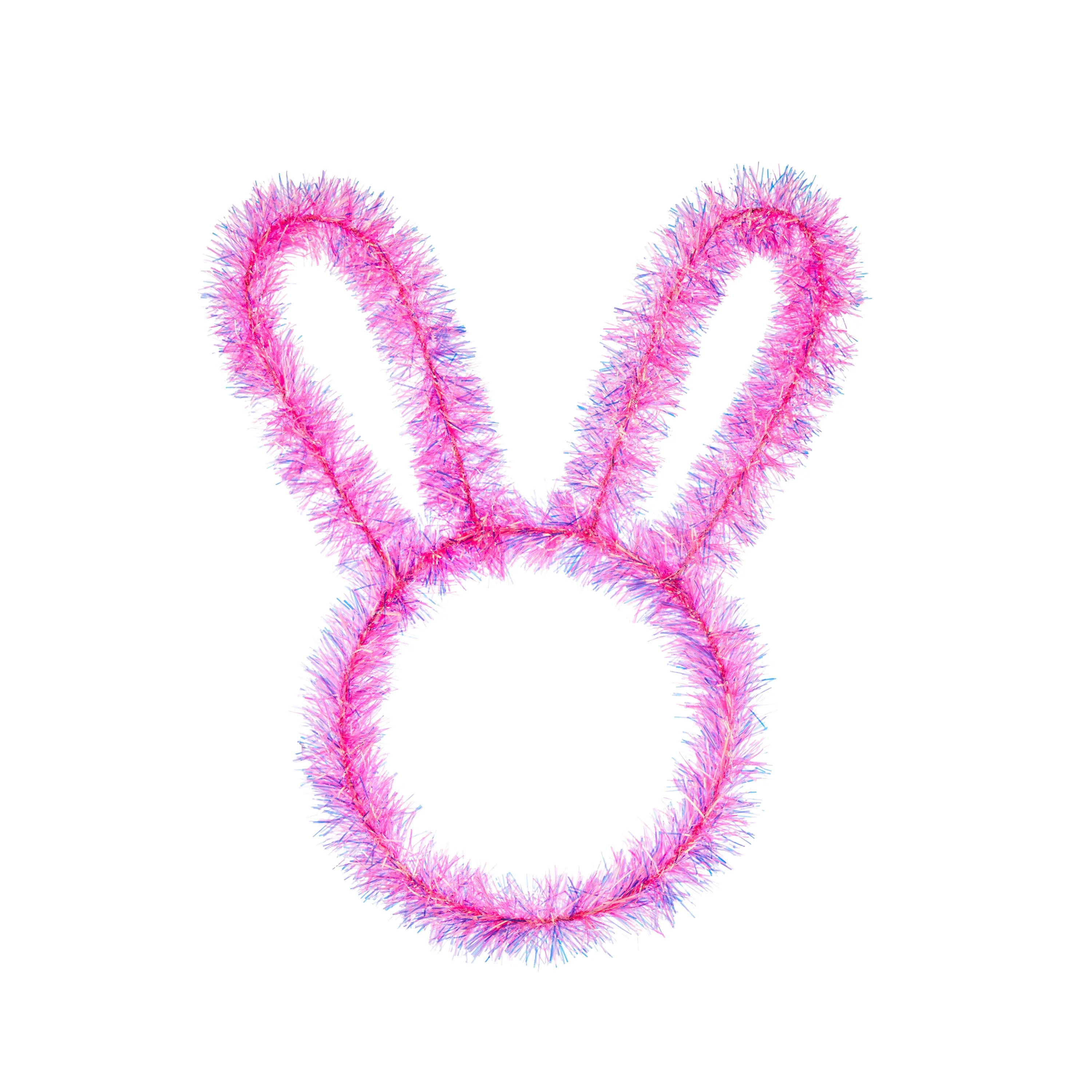 Easter Pink Tinsel Bunny Hanging Decoration, 12 in, by Way To Celebrate | Walmart (US)