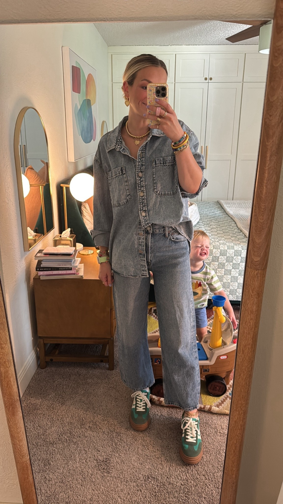 When in doubt, denim on denim! Love this denim shirt from Walmart! Wearing a size large for an oversized fit  

#LTKShoeCrush #LTKStyleTip #LTKFindsUnder50