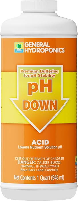 General Hydroponics HGC722120 Liquid Premium Buffering for pH Stability, Quart, Orange | Amazon (US)