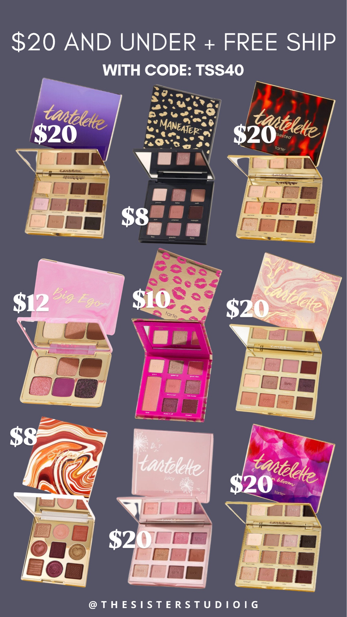 Palettes $20 and under 👏🏼👏🏼👏🏼 code: TSS40. 
I give these to my nieces every year, they’re such great gifts!! 

@tartecosmetics #partner

#LTKHoliday #LTKCyberWeek #LTKSaleAlert