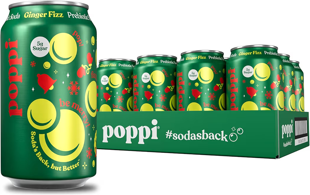 Poppi Sparkling Prebiotic Soda Beverage with Apple Cider Vinegar, Seltzer Water and Fruit Juice, ... | Amazon (US)