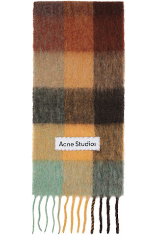 Multicolor Mohair Checked Scarf | SSENSE