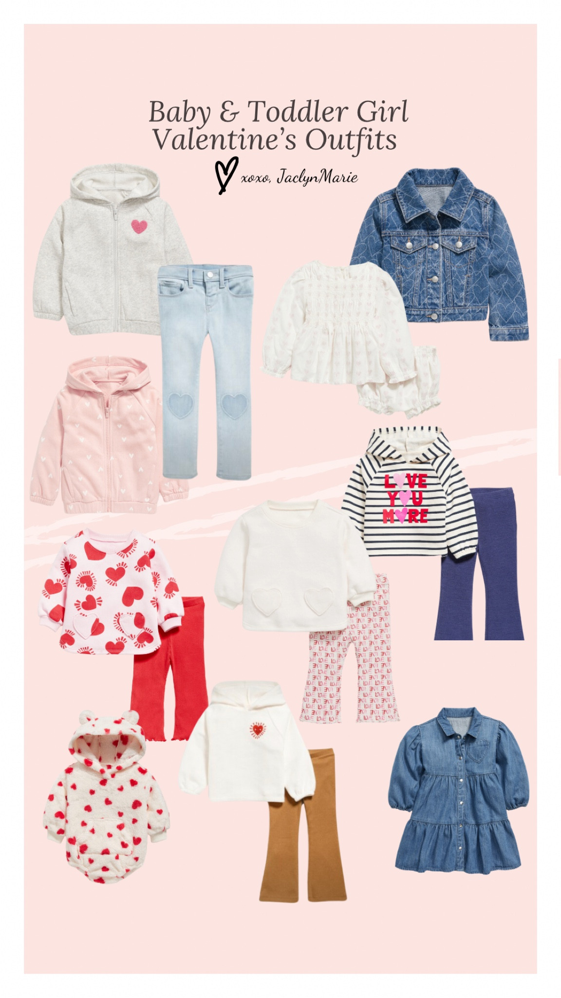 Baby Valentine’s Day outfit ; toddler girl Valentine’s Day outfit ; toddler Valentine’s Day outfits ; old navy valentines looks ; heart sweater ; heart jeans ; baby shower gift 

#LTKbump #LTKbaby #LTKkids