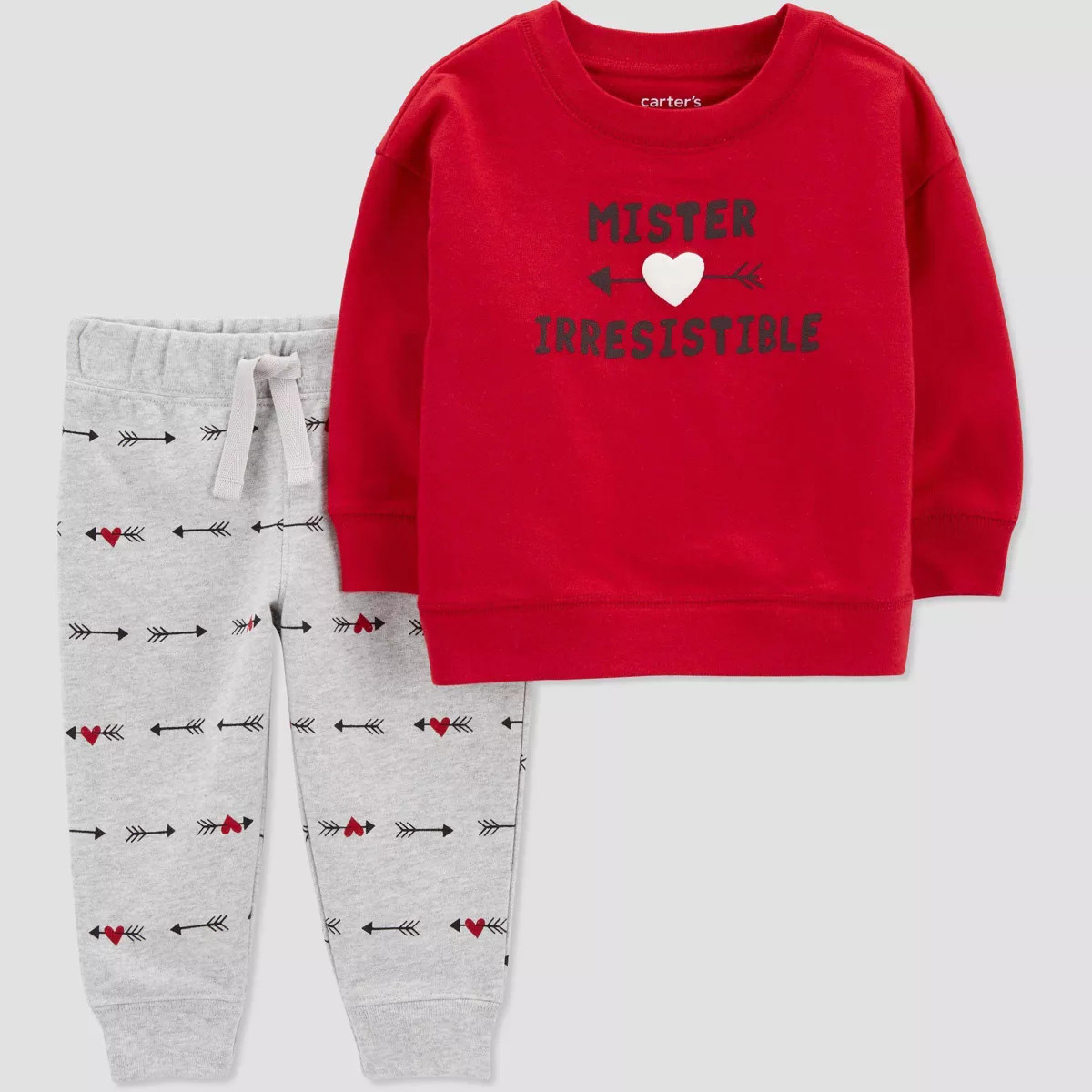 Carter's Just One You®️ Baby 2pc Valentine's Day Mr. Irrisistible Top & Bottom Set - Red | Target