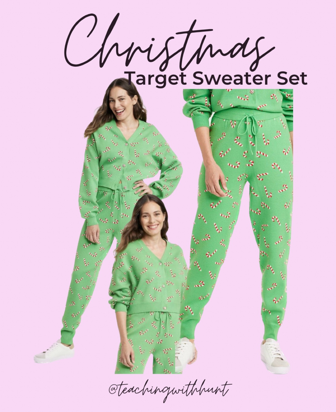 NEW at Target. A sweater set with candy canes!!!

Target
Teacher 
Christmas 
Cozy set 
Holiday
Christmas PJ’s

#LTKSeasonal #LTKHoliday #LTKHolidaySale