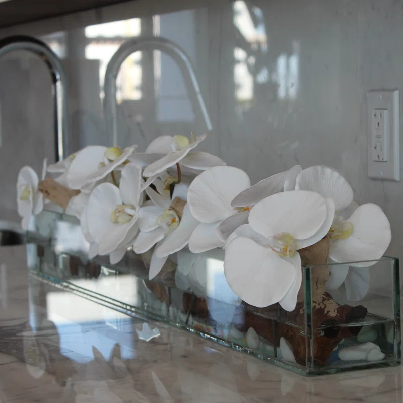 Orchids Floral Arrangements in Planter | Wayfair North America