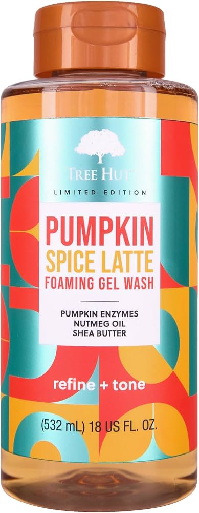 Tree Hut Pumpkin Spice Latte Nourishing & Moisturizing Foaming Gel Wash, 18 oz. | Amazon (US)