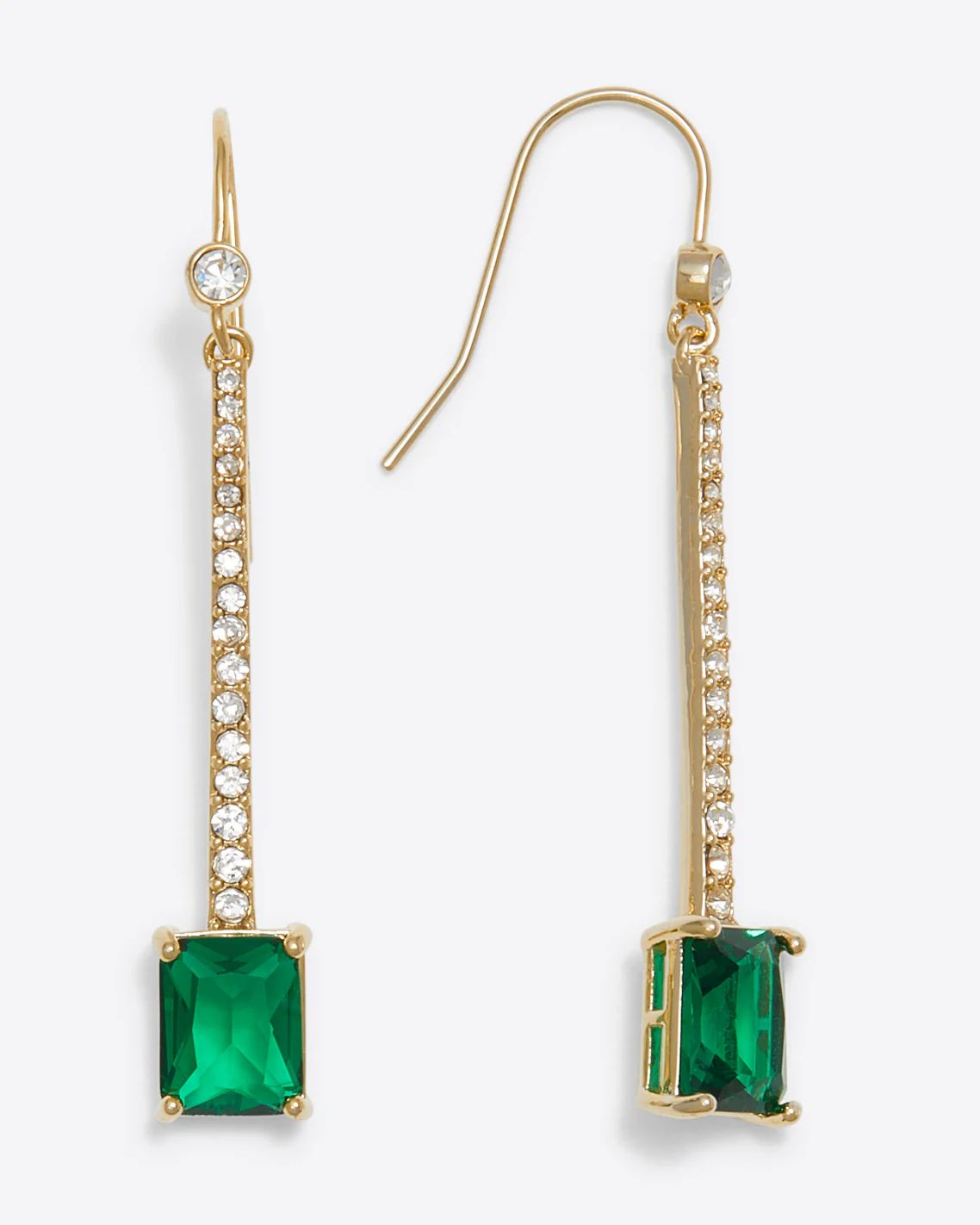 Tapered Emerald Drop Earrings | Draper James (US)