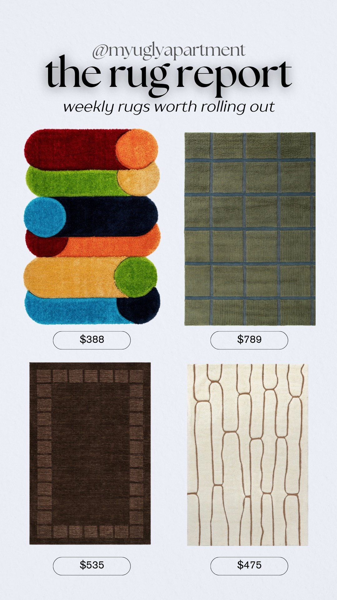 Rugs under $1,000

Neutral rugs, green rugs, brown rugs, colorful rugs, affordable rugs

#LTKHome