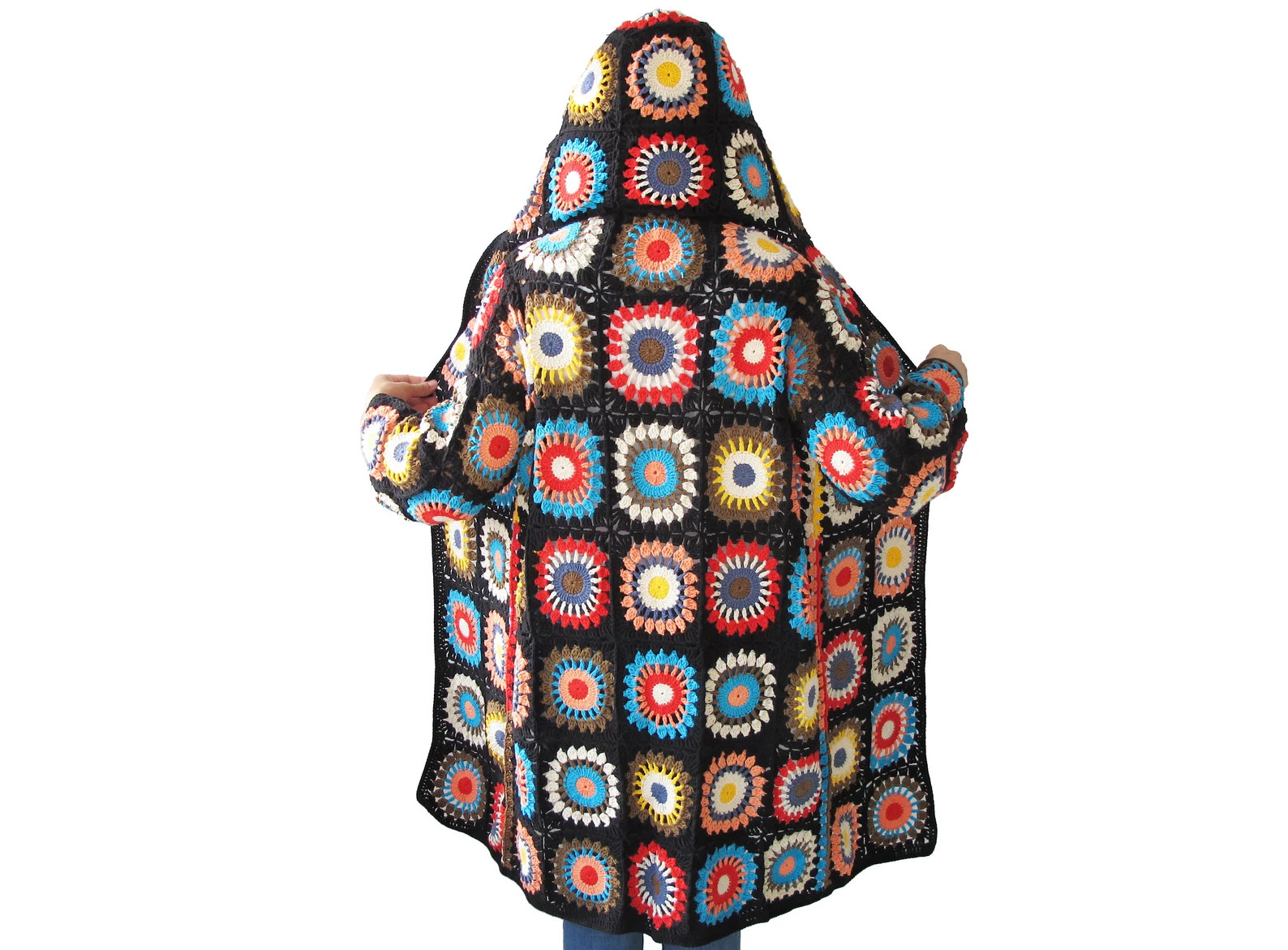 Crochet Cardigan Granny Square Cardigan Patchwork Cardigan | Etsy | Etsy (US)