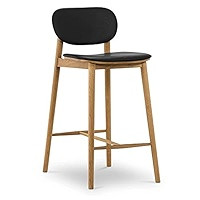 POLY & BARK Bonato Leather Counter Stool in Walnut | Amazon (US)