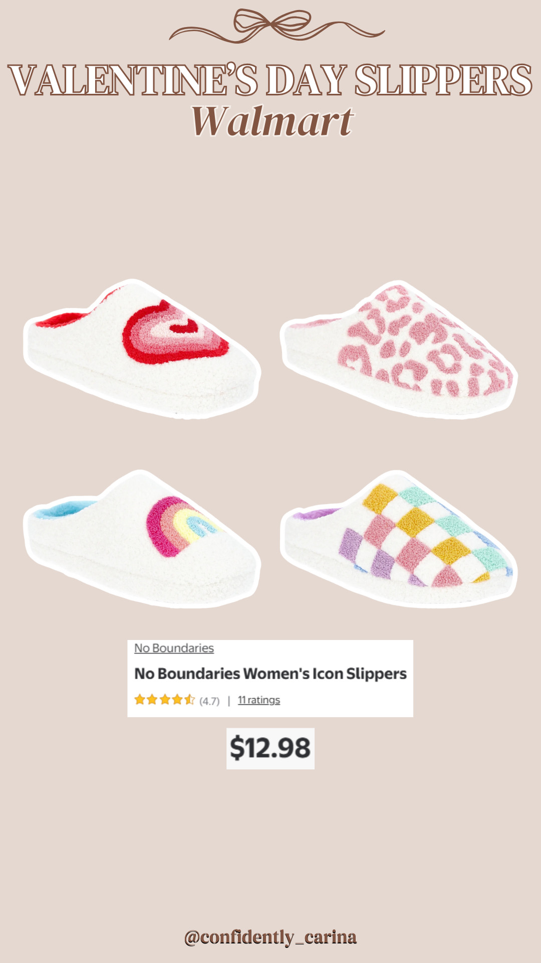 The cutest slippers at Walmart! Perfect for a galentine's party or night in!

valentine's day, valentines, galentines, galentines party, valentine's day gift 

 #LTKSeasonal #LTKParties #LTKFindsUnder50