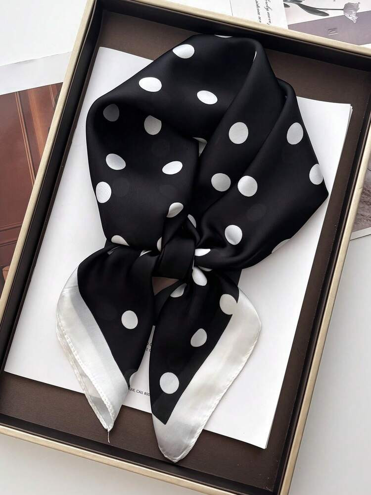 1pc Square Silk Scarf, Women's Satin Printed Headscarf, Neckerchief, Headband, Fashion Ladies Sha... | SHEIN