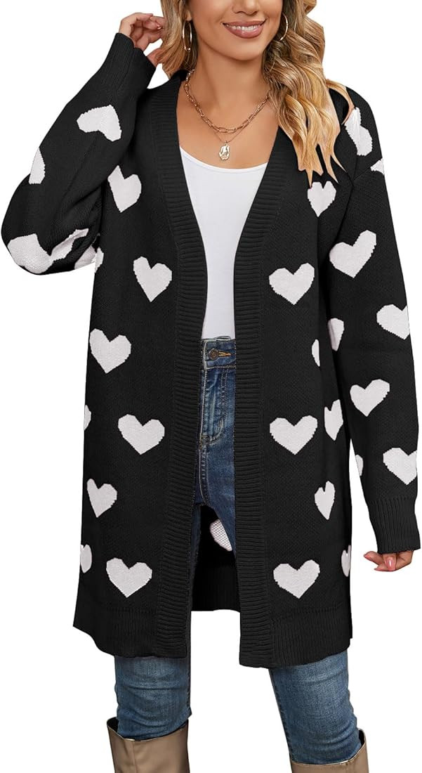 Alsol Lamesa Long Cardigan Sweater for Women,Open Front Cardigan Color Block,Long Sleeve Knit Lig... | Amazon (US)