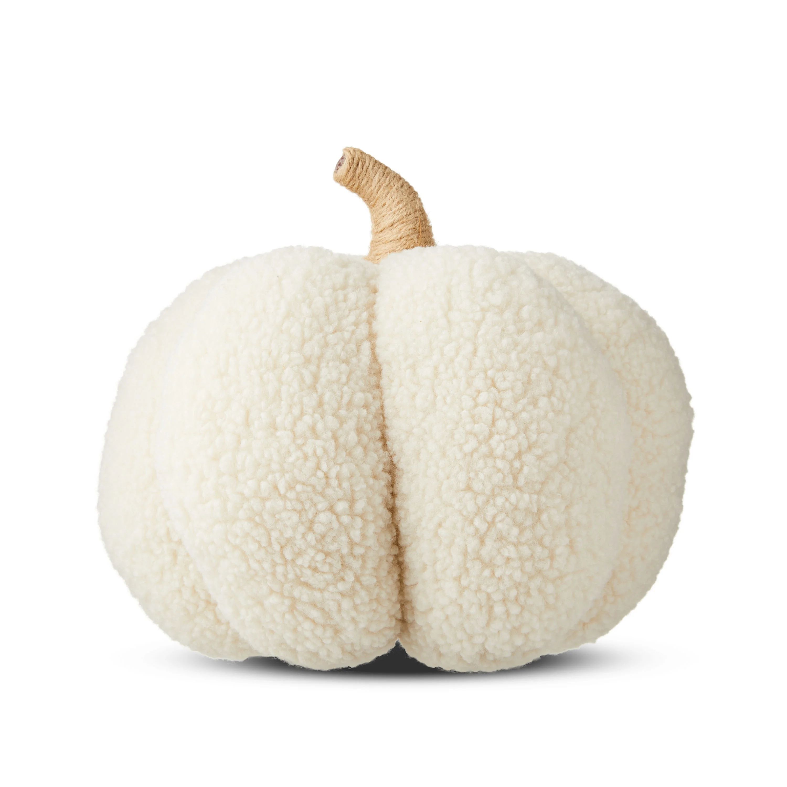 Fall Harvest Cream Fabric Pumpkin Shaped Pillow, 10", by Way To Celebrate - Walmart.com | Walmart (US)