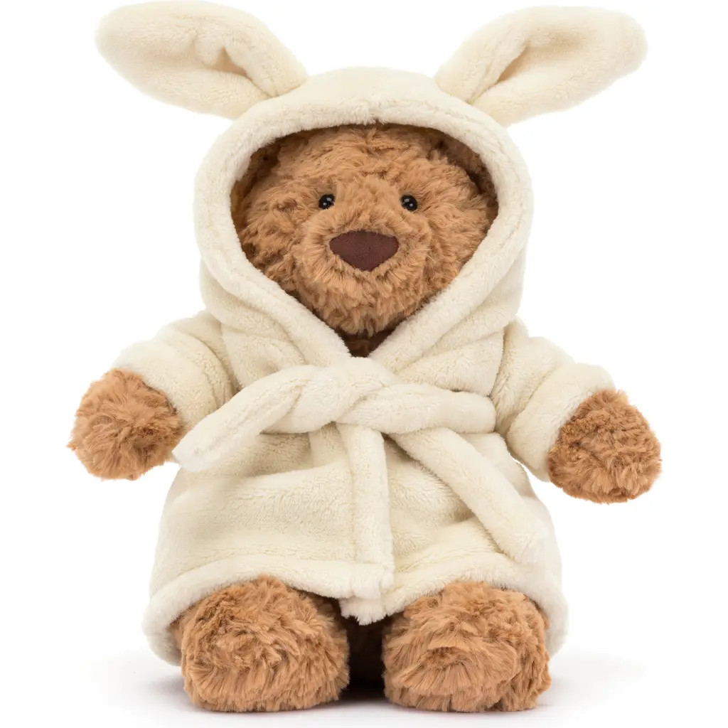 Jellycat Bartholomew Bear Bathrobe Plushie in Brown at Nordstrom | Nordstrom