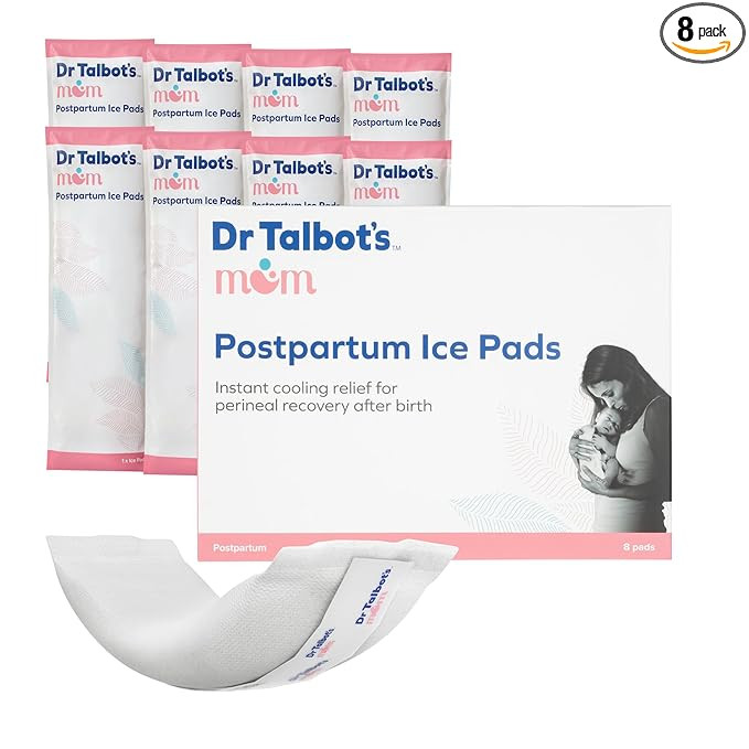 Dr. Talbot's Mom Postpartum Ice Pads for Pain Relief - 8-Pack - 2-in-1 Absorbent Postpartum Pads ... | Amazon (US)