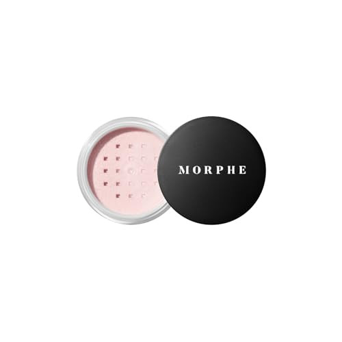 Morphe Mini Bake & Set Setting Powder - Lightweight, Talc-Free Finishing Powder for Face Makeup with a Soft, Natural Finish - Minimizes Shine for Up to 24HR - Brightening Pink (0.09 oz) | Amazon (US)