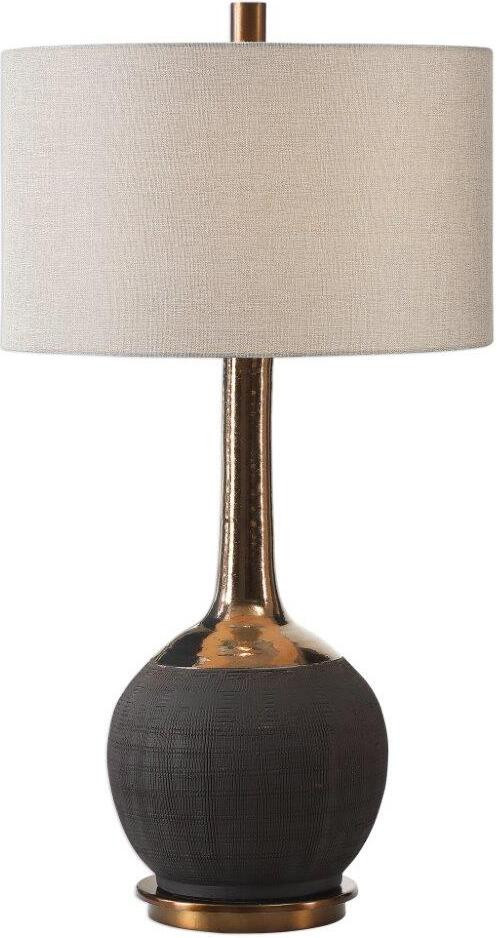 Uttermost Arnav Textured Black Lamp | 1stopbedrooms