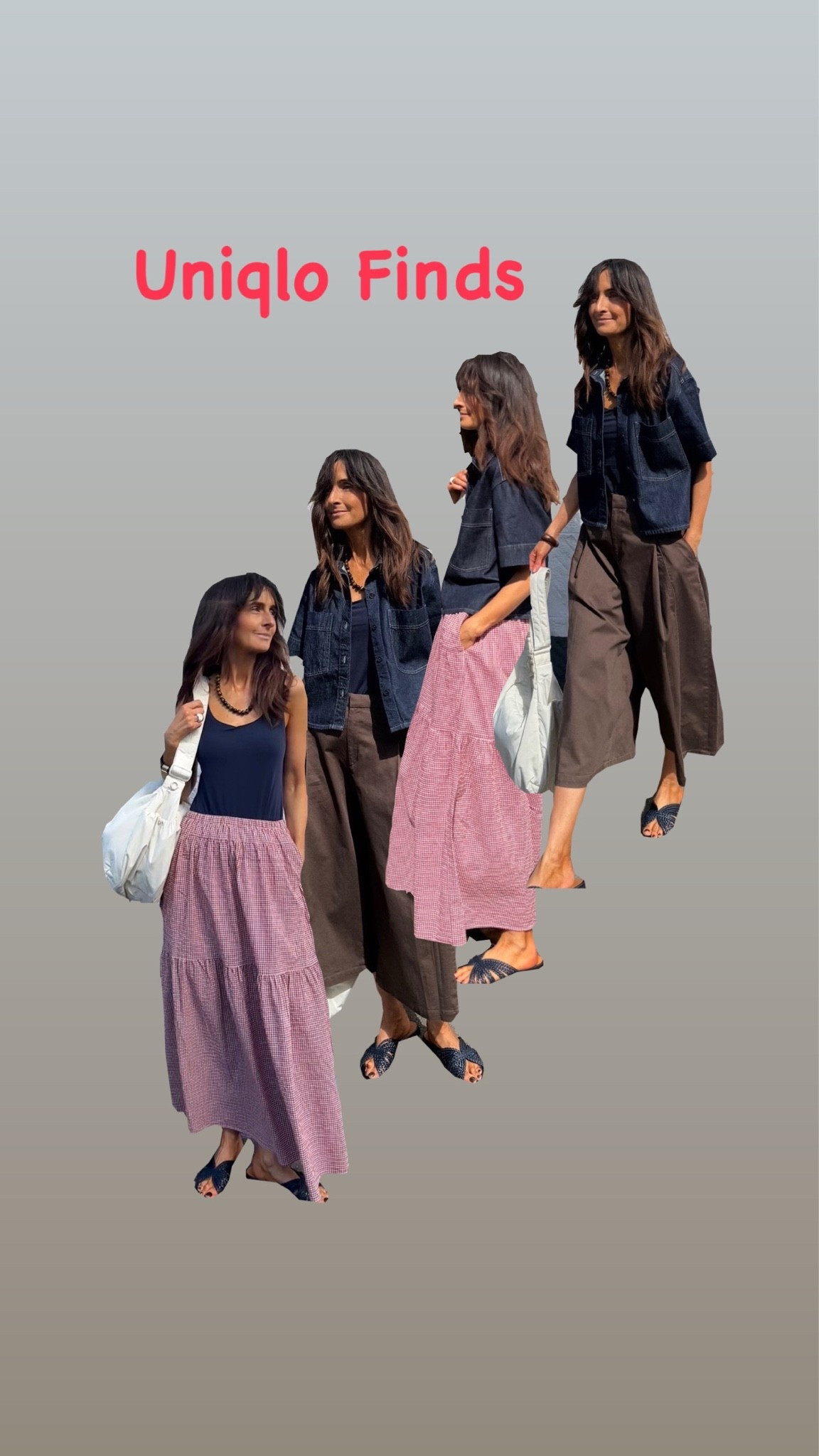 Wearing XS in the culottes 
Small in the midi skirt and boxy denim shirt 
XS in vests

#LTKspring #LTKsummer #LTKeurope