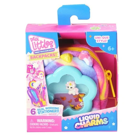 Real Littles Liquid Charms, Liquid Filled Micro-Sized Backpack, Reveal 6 Cute, Tiny Animal Themed Stationery Surprises, Styles Vary, Ages 6+ | Walmart (US)