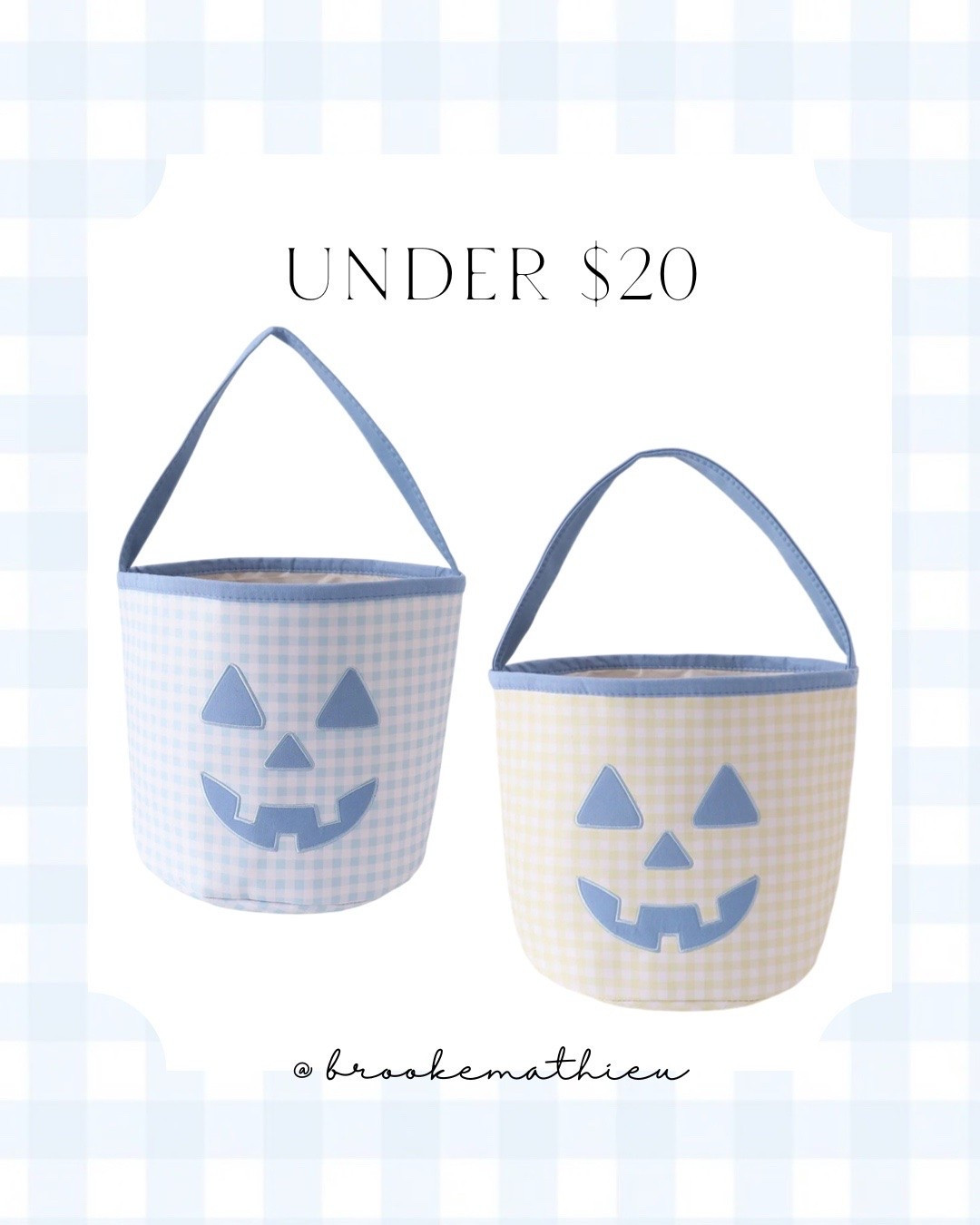 $17.99 blue gingham halloween baskets! 🤍

#LTKSeasonal #LTKKids #LTKSaleAlert