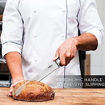 Rawad Serrated Bread Knife - Professional Stainless Steel Bread Knife - 8 Inches Sharp Bread Slic... | Amazon (US)