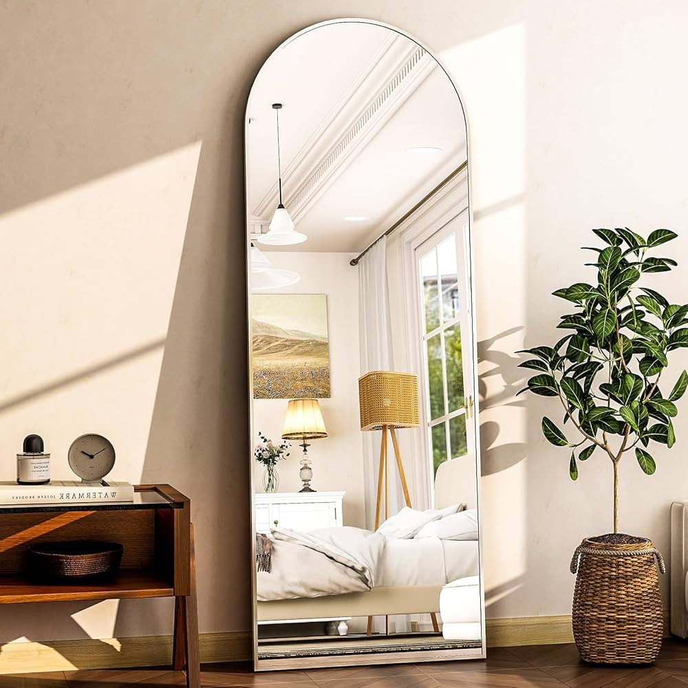 HARRITPURE 64"x21"Full Length Mirror Arch Floor Mirrors with Aluminum Alloy Frame Free-Standing W... | Amazon (US)