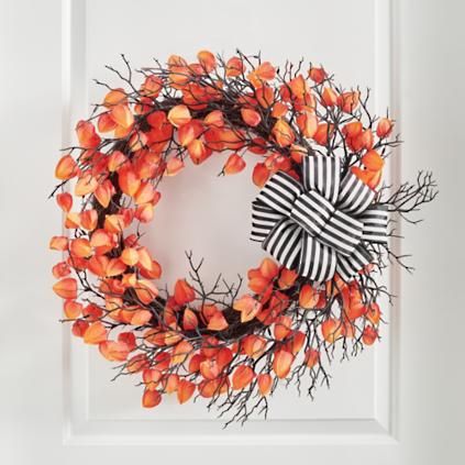 Ominous Orange Wreath | Grandin Road