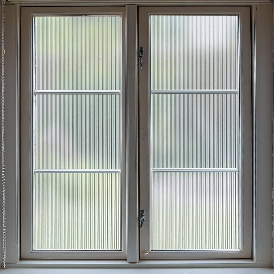VELIMAX 1/2-Inch Reeded Glass Window Film, Frosted Reeds Window Film, Window Privacy Film, 3D Win... | Amazon (US)