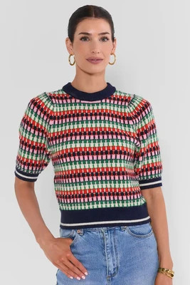 Multi Striped Knit Sweater by THML | Avara