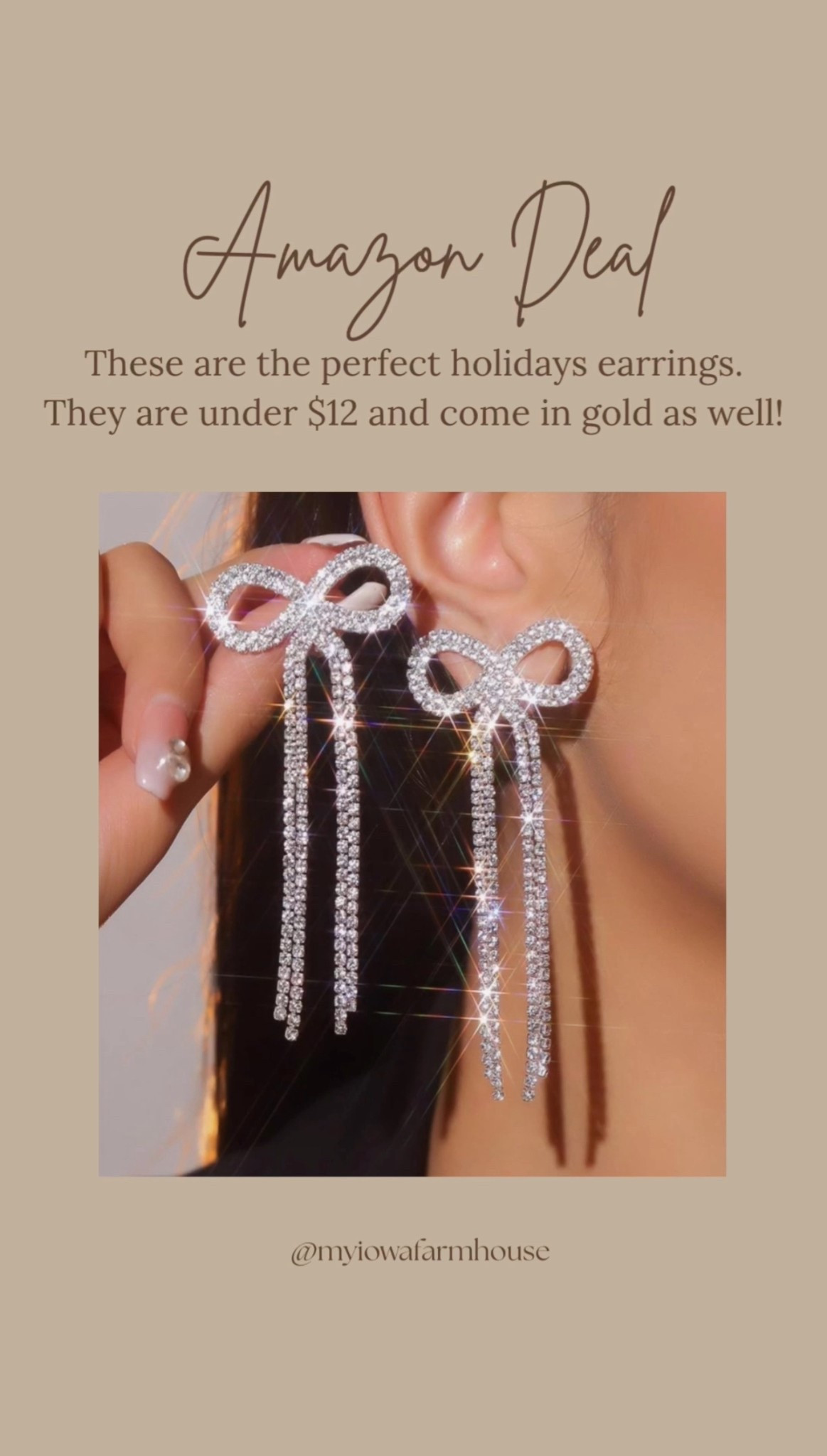 These earrings are adorable. They would make a great gift or are perfect to wear for the holidays. They come in several different colors, including gold. They are under $12!

#LTKGiftGuide #LTKootd #LTKHoliday