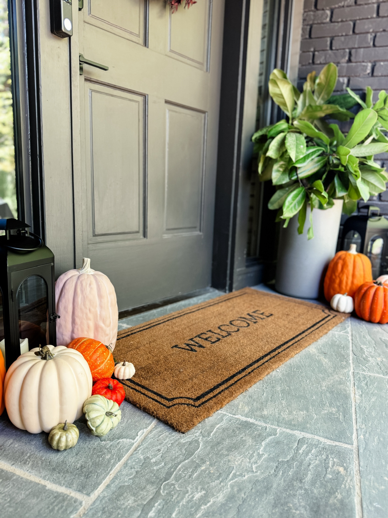 Fall Porch Reset! I am so impressed with the quality and size of these pumpkins! I chose to use all faux pumpkins this year and love how realistic they look! I’ll be able to use these for several years to come as well! 

#falldecor #frontporchdecor #fauxpumpkins #autumndecor #walmarthomefind 

#LTKHome #LTKSeasonal #LTKFindsUnder50