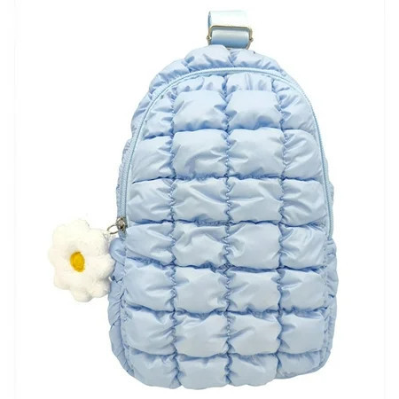 Wonder Nation Girls Puffer Sling Bag Light Blue | Walmart (US)