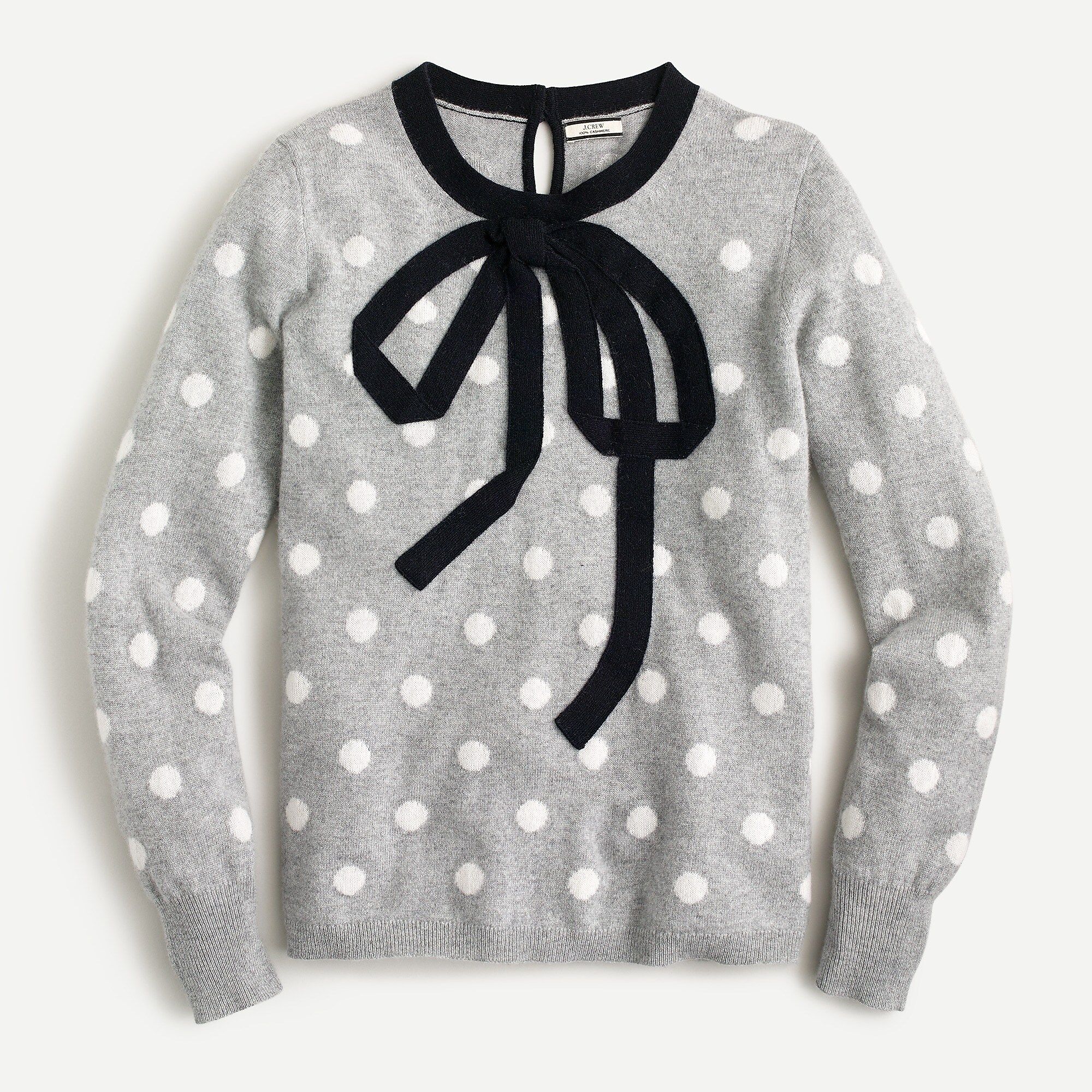 Cashmere crewneck sweater with bow | J.Crew US