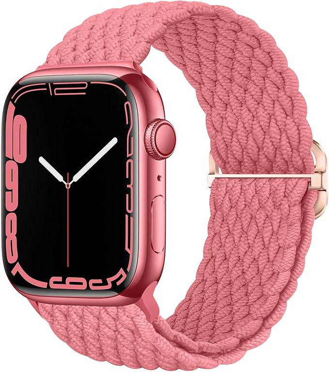 Qimela Stretchy Solo Loop Compatible with Apple Watch Band 49mm 45mm 44mm 42mm 41mm 40m 38mm for ... | Amazon (US)