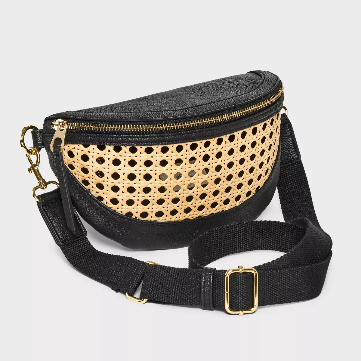 Straw Detail Belt Crossbody Bag - Universal Thread™ Black | Target