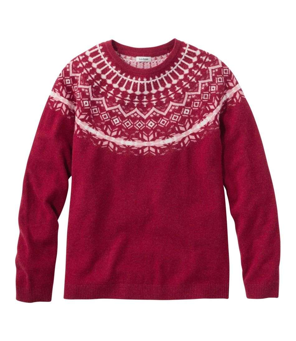 Women's Classic Cashmere Sweater, Crewneck Fair Isle | L.L. Bean