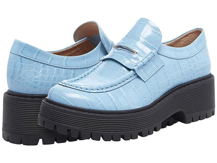 Steve Madden Malvern Loafer (Blue Croco) Women's Shoes | Zappos