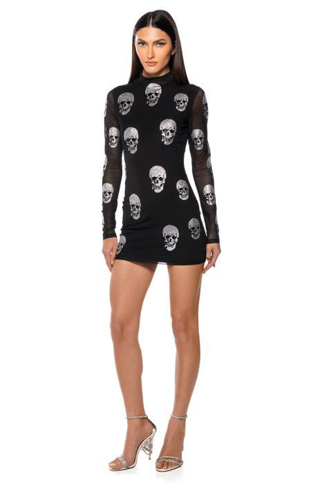 BARE BONES EMBELLISHED MINI DRESS | AKIRA