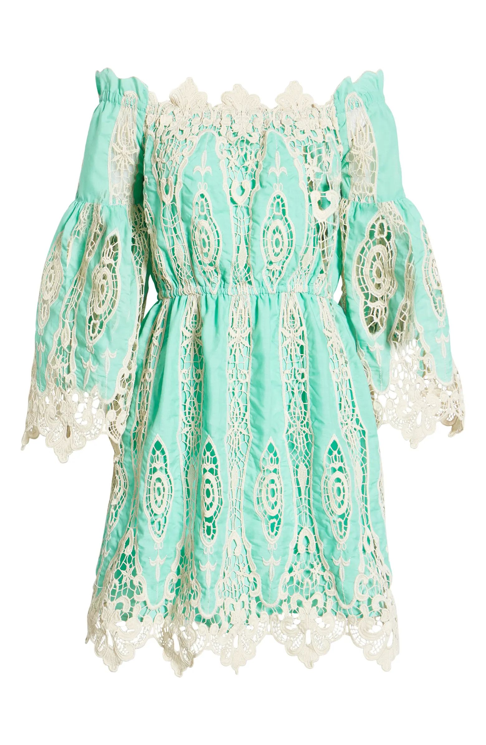 River Island Bardot Boutique Lace Cotton Dress | Nordstrom | Nordstrom