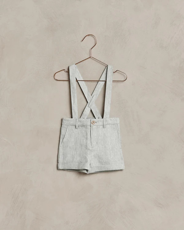 suspender short | chambray | Noralee