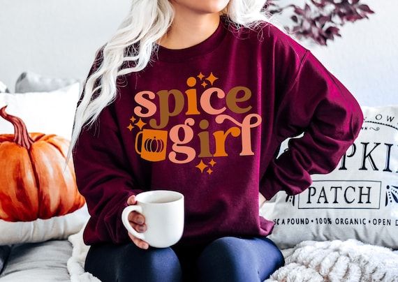 Spice Girl Fall Sweatshirt - Cute Fall Pullover - Thanksgiving Sweatshirt  - Comfy Fall Sweater -... | Etsy (US)