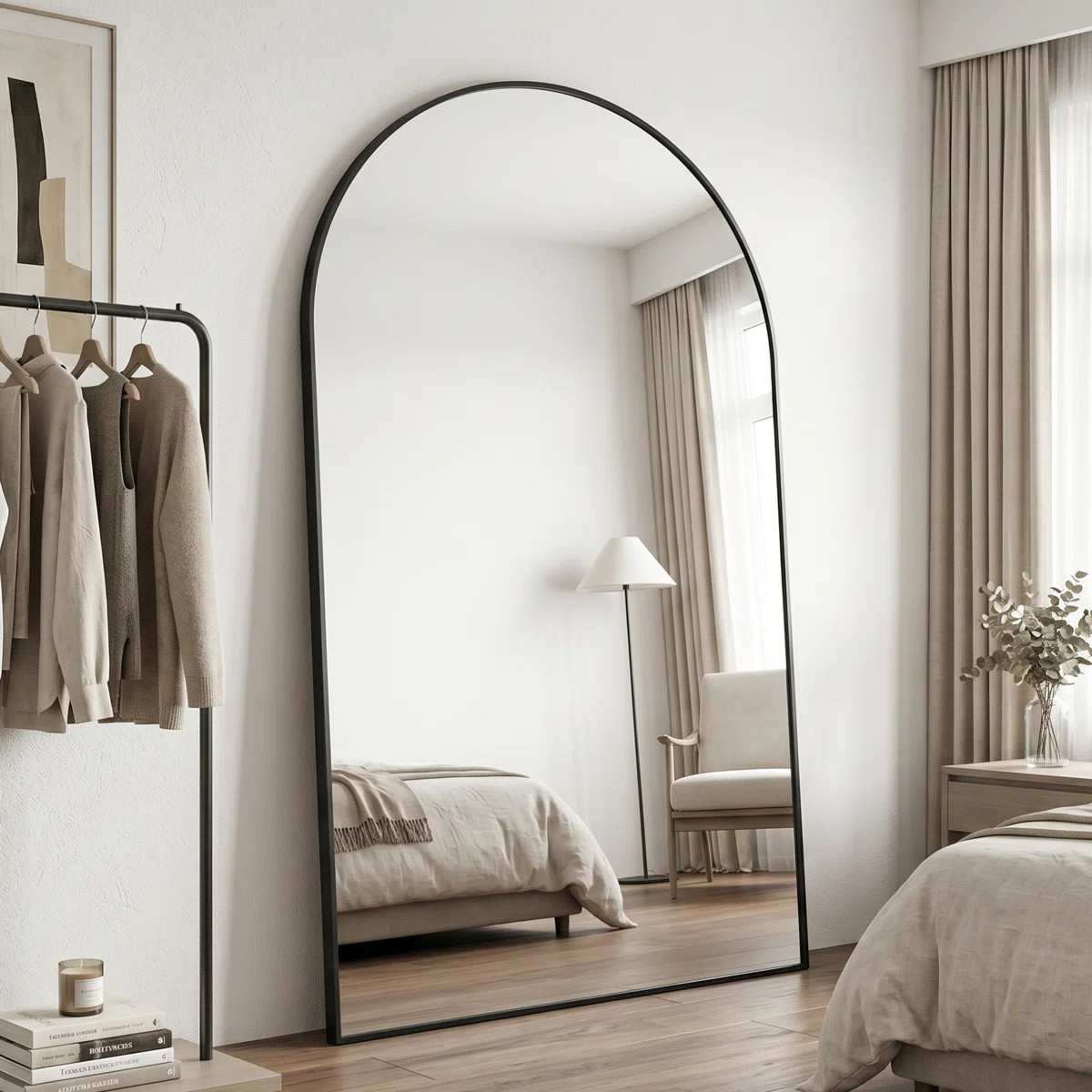 Arched  Metal Oversized Full-Length Mirror | Wayfair North America
