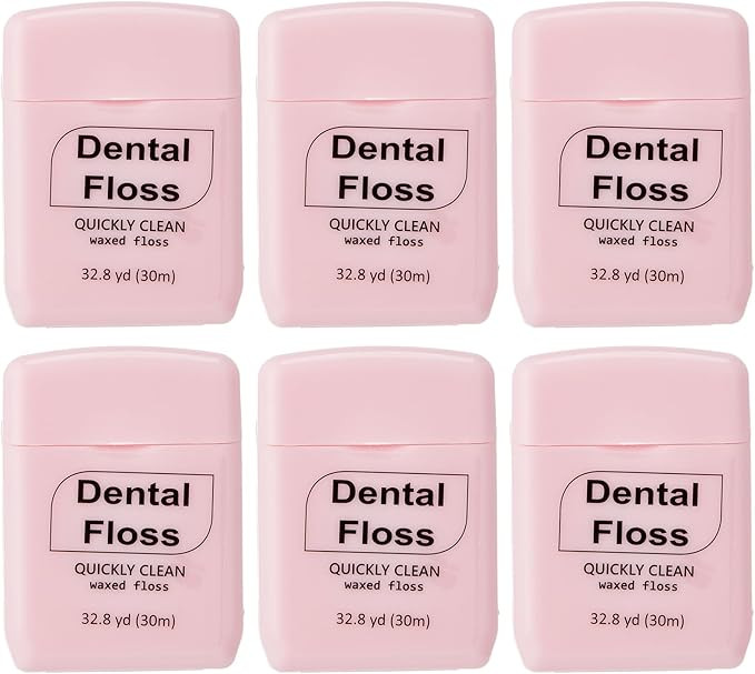 Baderke 6 Pack Mini Dental Floss, Travel Pack, 30 M Each Waxed Glide Floss Oral Care for Family T... | Amazon (US)