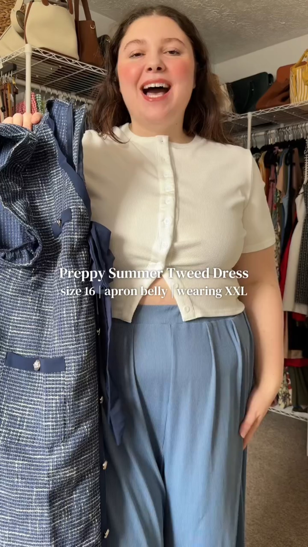 This is not a print this is real woven tweed! 🤍 #tweeddress #tweed #preppydress #summerdress #TikTokShopCreatorPicks