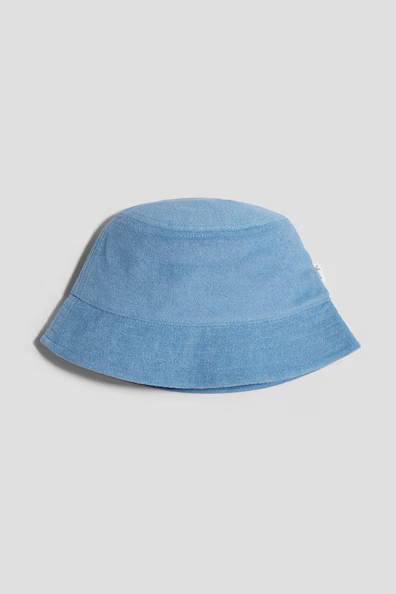 H & M - Cotton Terry Bucket Hat - Blue | H&M (US + CA)